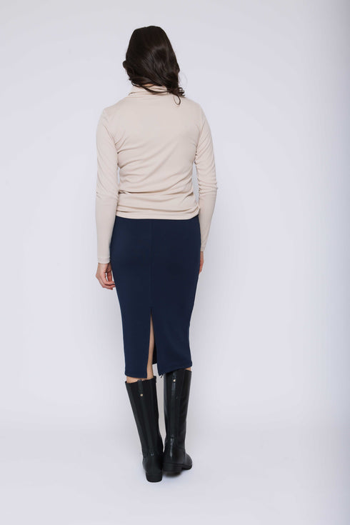 Erin-Luxe Fleece Midi Skirt